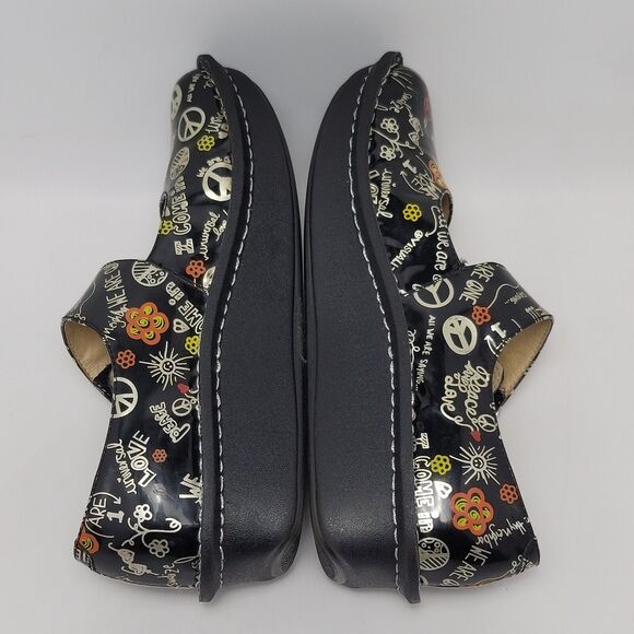 Alegria Peace & Love Patent Leather Slip On Mary Jane Shoes Size 38 PAL-311 - Picture 11 of 13